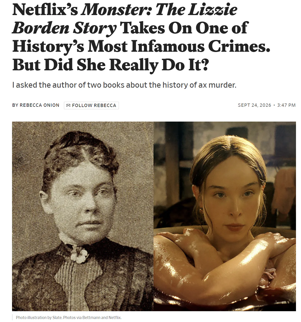 Netflix Production of MONSTER  ... The Lizzie Borden Story ...