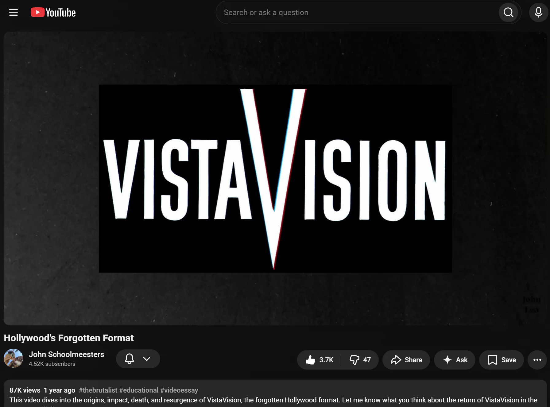 Video explaining Vista Vision